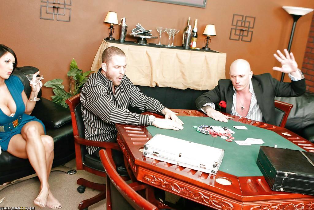 16P Booming MILF with ripe boobs Dylan Ryder fucked on the poker table