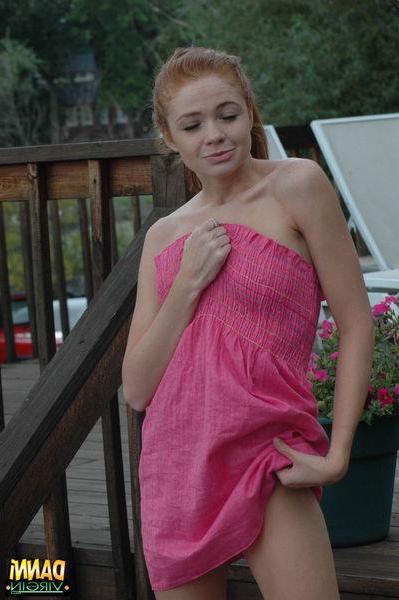 20P Pictures of teen girl Danni Virgin waiting for you to come take her clothes off