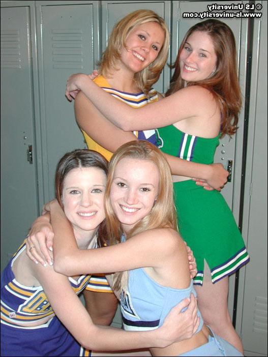 20P Pictures of teen cheerleaders getting naughty in the locker room