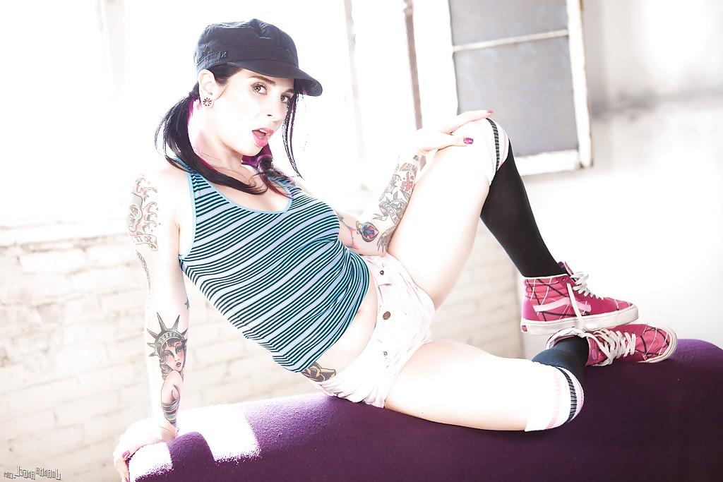 16P Dangerous milf with hot tattoos Joanna Angel pounds her ass with a toy