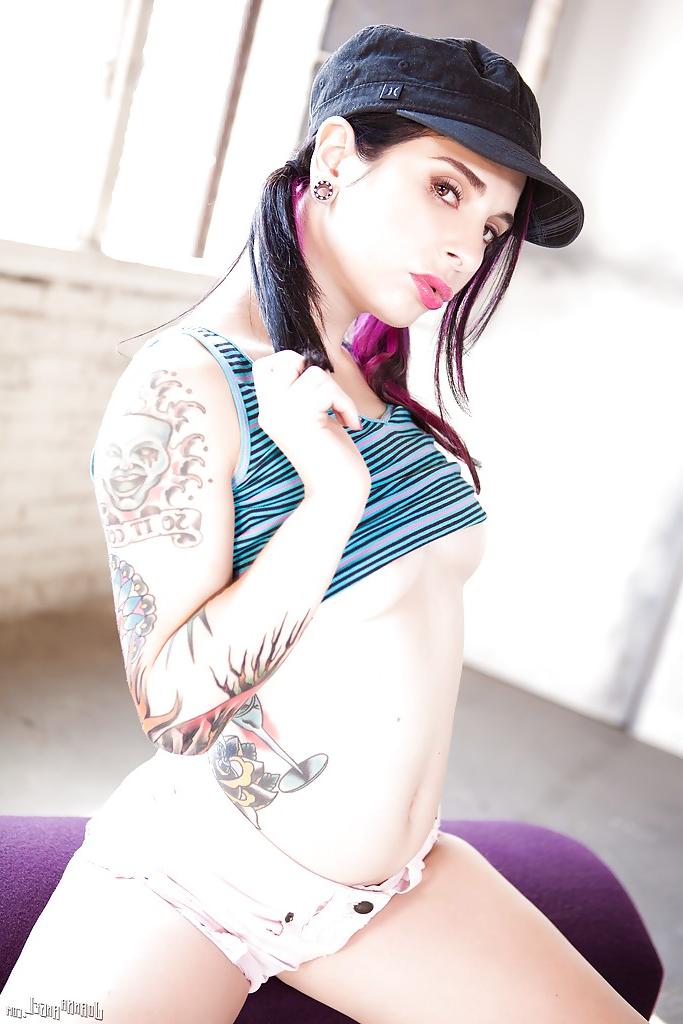 16P Dangerous milf with hot tattoos Joanna Angel pounds her ass with a toy