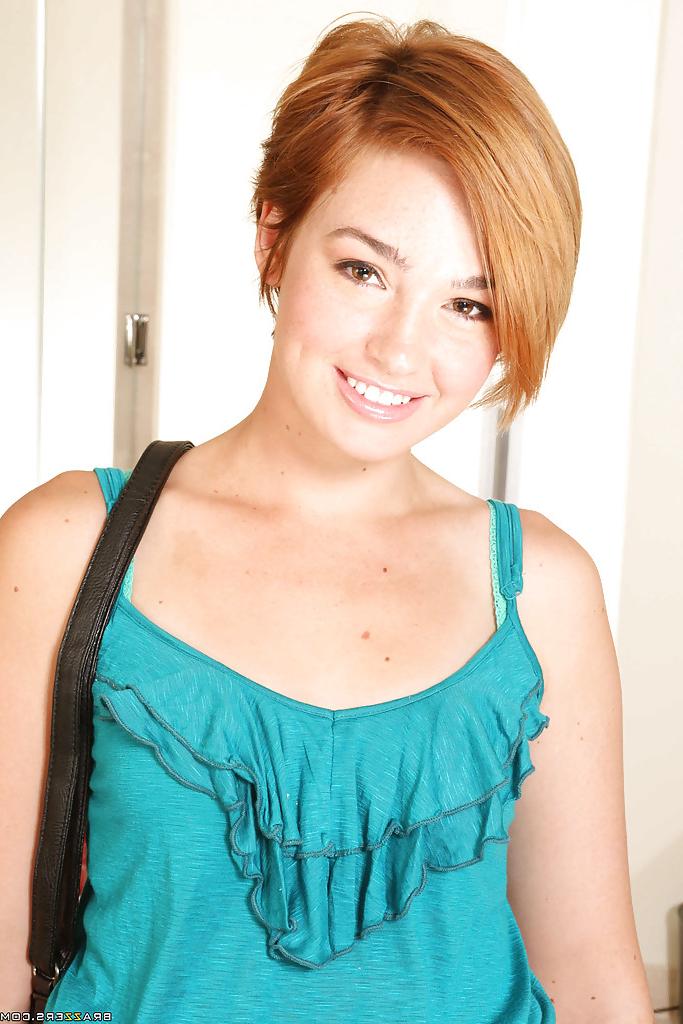 16P Sweetly-pretty teen Jodi Taylor stripping and teasing her shaved cunt
