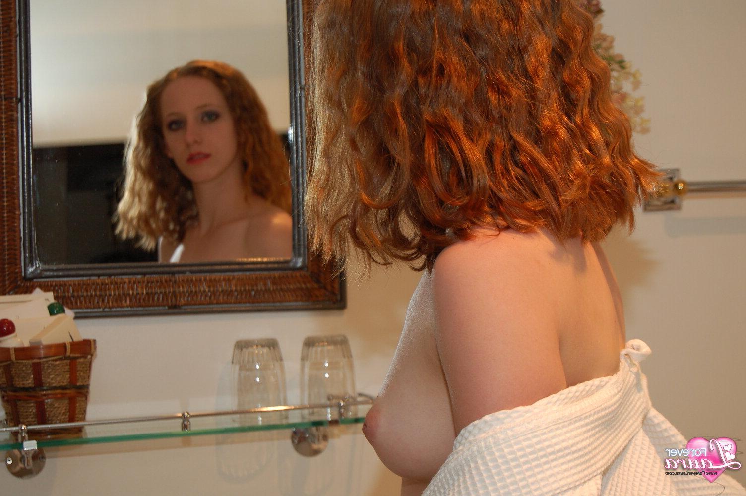 19P Pictures of teen girl Forever Laura taking a hot bubble bath