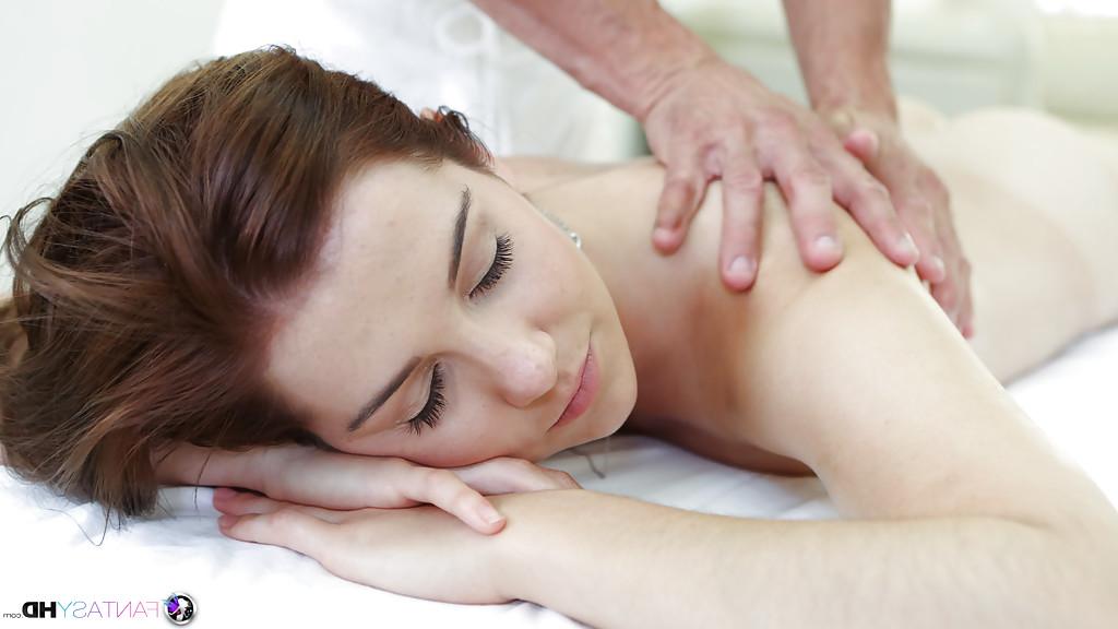 16P Close up relaxing massage done to a beautiful brunette Kasey Warner