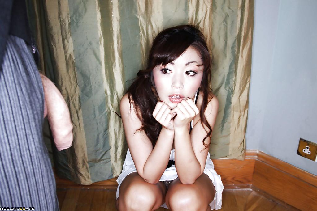 16P Saucy asian hottie Marica Hase sucks and fucks a big white dick
