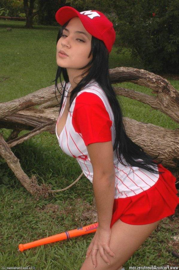 15P Pictures of latin girl Isabella craving more than the bat