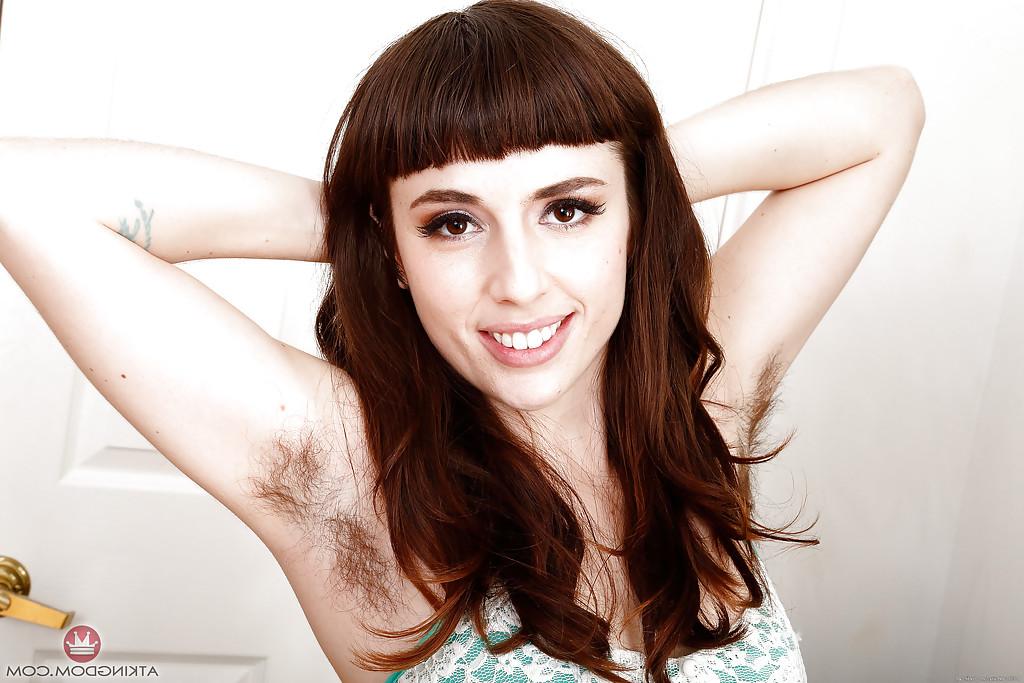 16P Babe with fringe Simone Delilah shows of her big bush and huge pussy lips