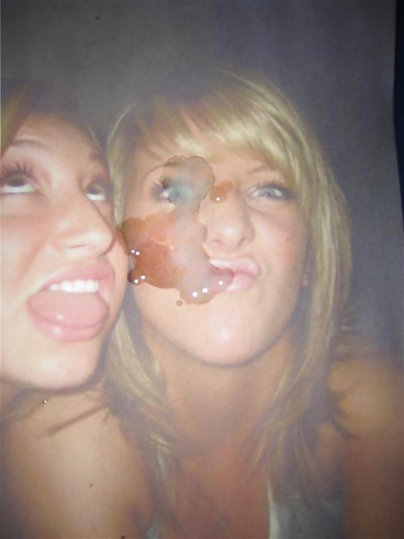5P Cum on a sexy blonde