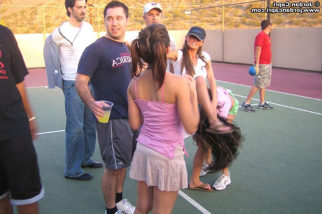15P Lightspeed teens hanging out on a tennis court