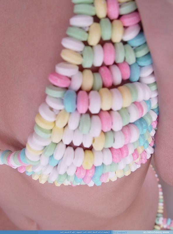 20P Pictures of Josie Model eating her candy bikini