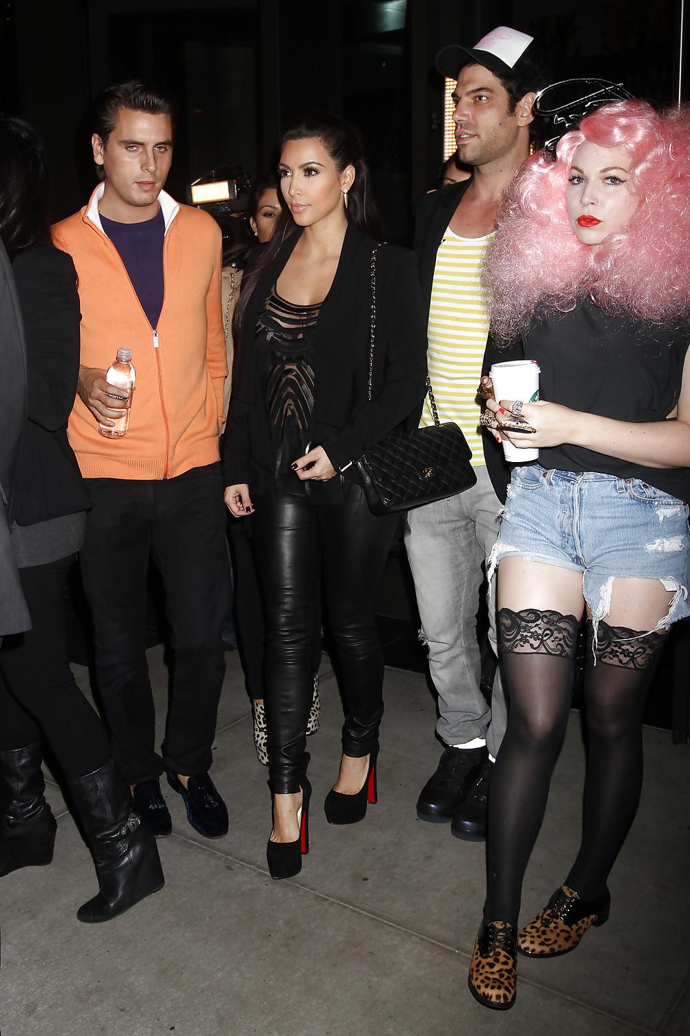 21P Kim Kardashian see thru to bra while at bowling alley in NY