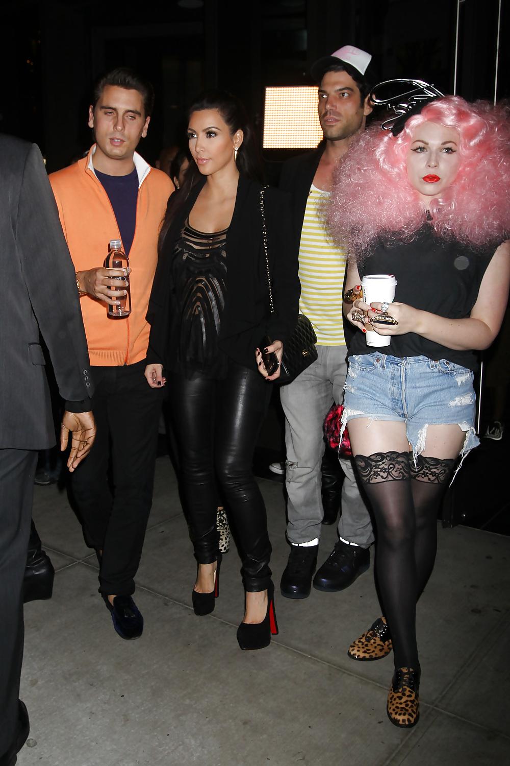 21P Kim Kardashian see thru to bra while at bowling alley in NY