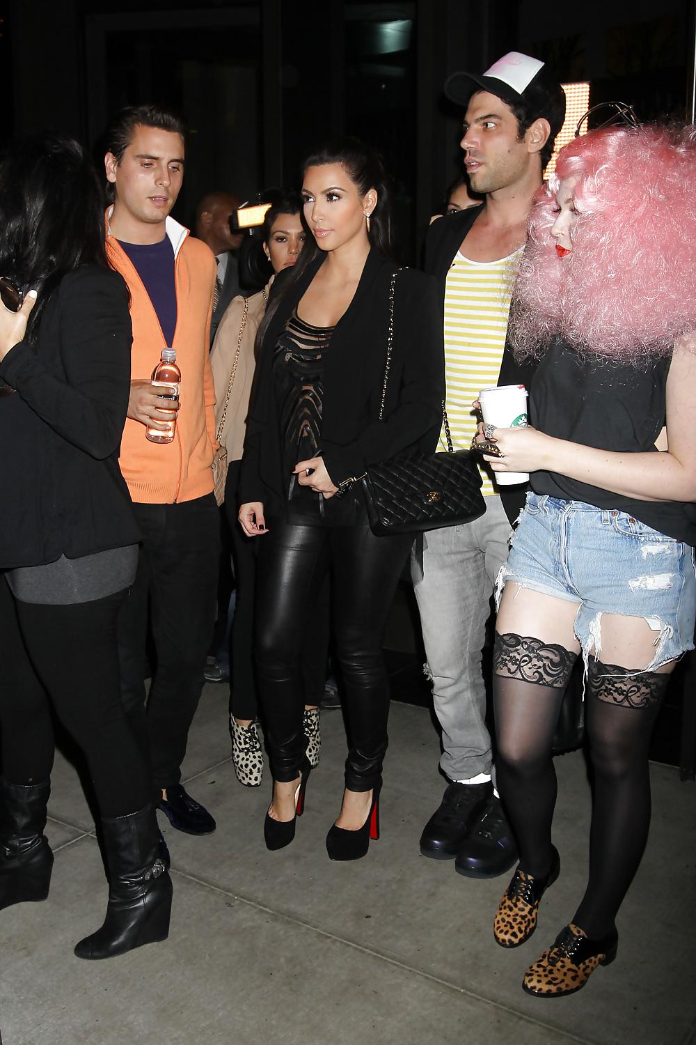 21P Kim Kardashian see thru to bra while at bowling alley in NY