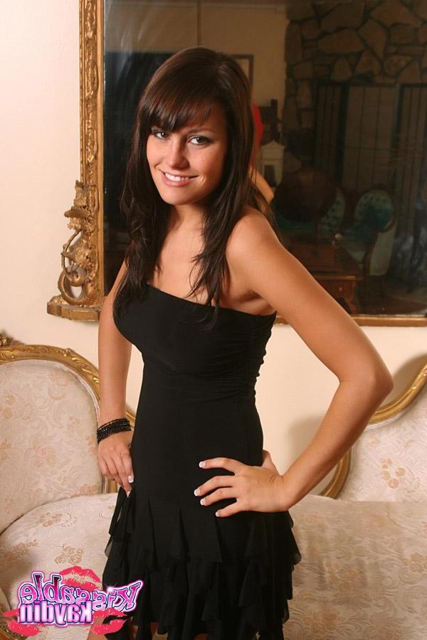 12P Kaydin looking busty in her black bra and panties