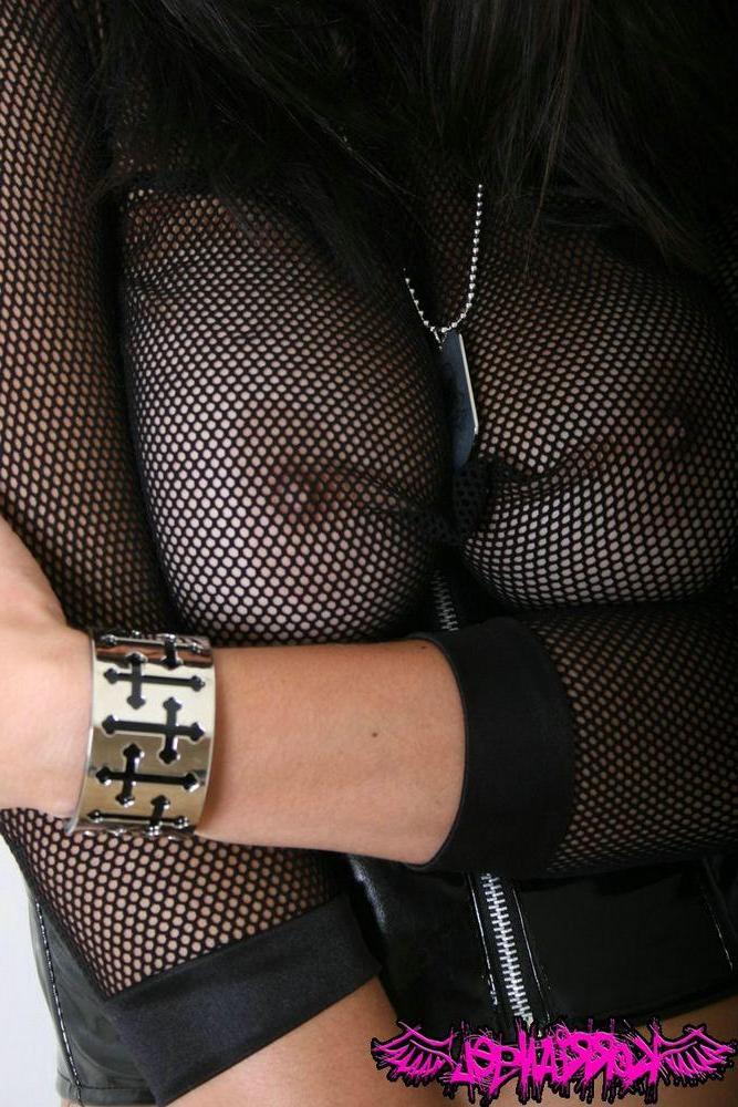 20P Pictures of teen porn girl Korri Angel looking badass in leather