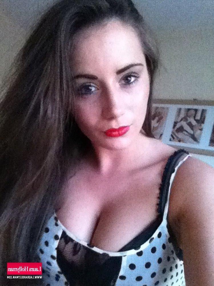 12P Laura Hollyman strips her spotted dress and bra just for you