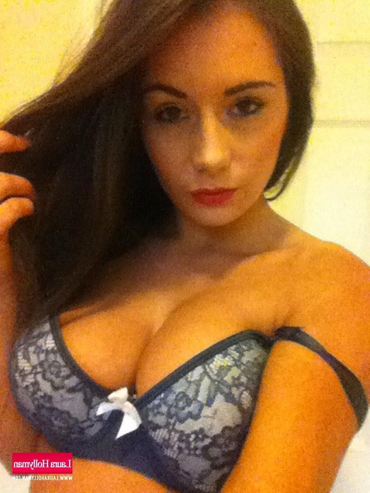 12P Laura Hollyman strips her frilly bra to give you a special show