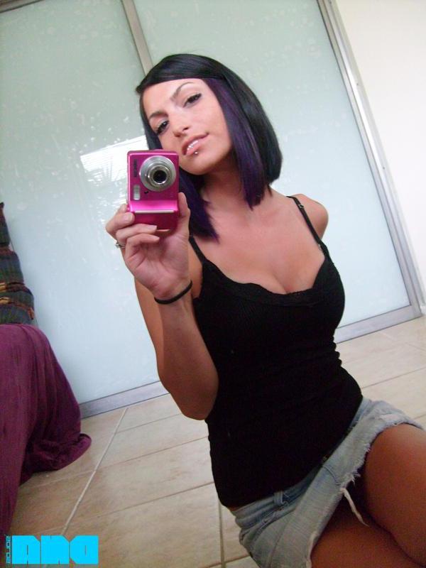 15P Hot alt teen Layla Lux takes selfies of her nude body