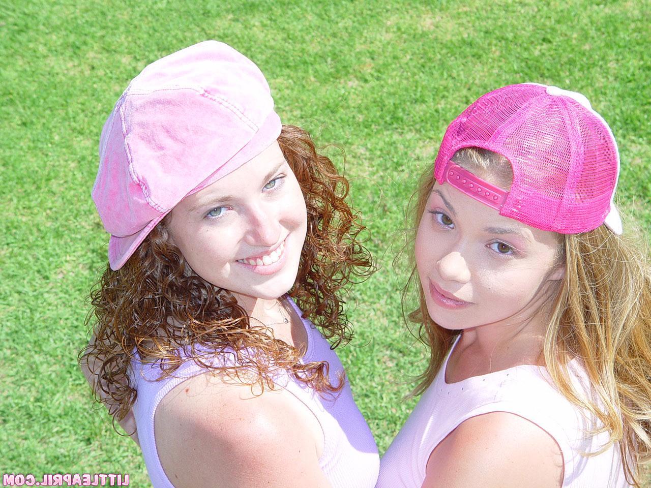 16P Pictures of Little April with her girlfriend outside