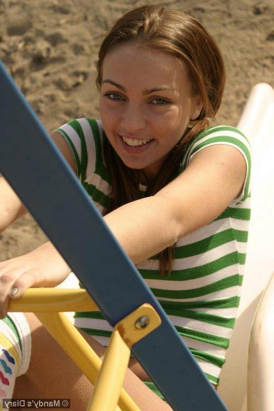 20P Pictures of teen girl Mandy's Diary teasing in a park