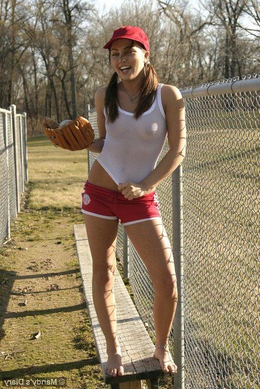 20P Pictures of Mandy\'s Diary playing baseball in the nude
