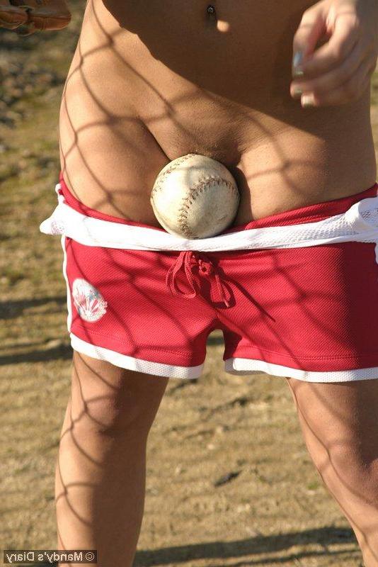 20P Pictures of Mandy\'s Diary playing baseball in the nude