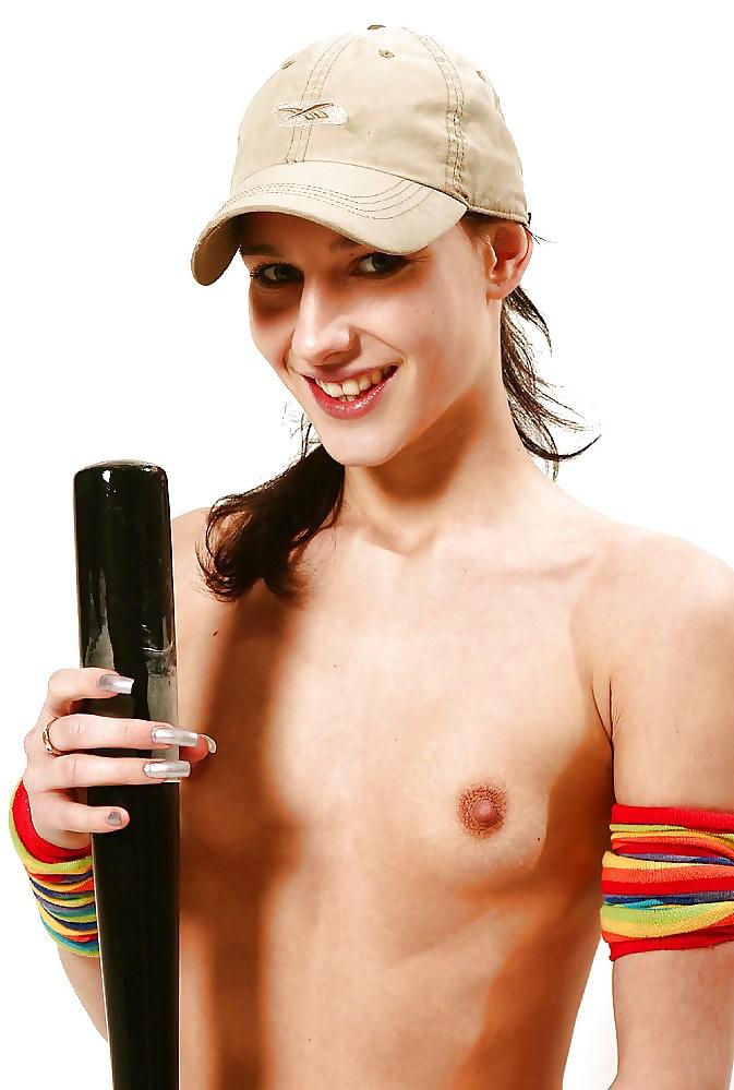 15P Teen has fun with baseball bat