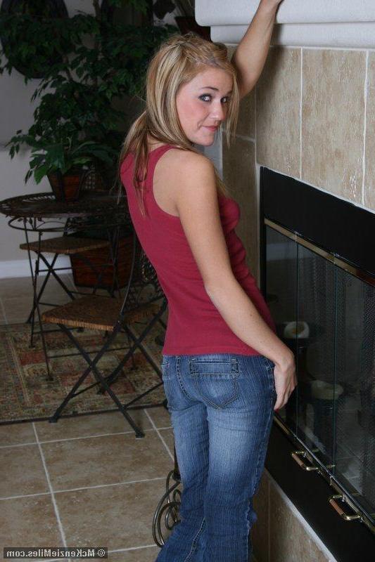 20P Pictures of teen girl McKenzie Miles stripping naked for you