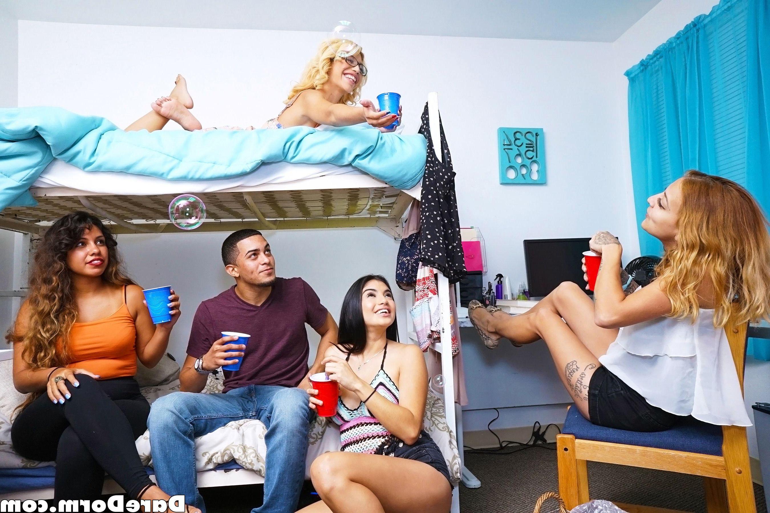 20P Michelle Martinez gets fucked in front of her friends in the dorm room