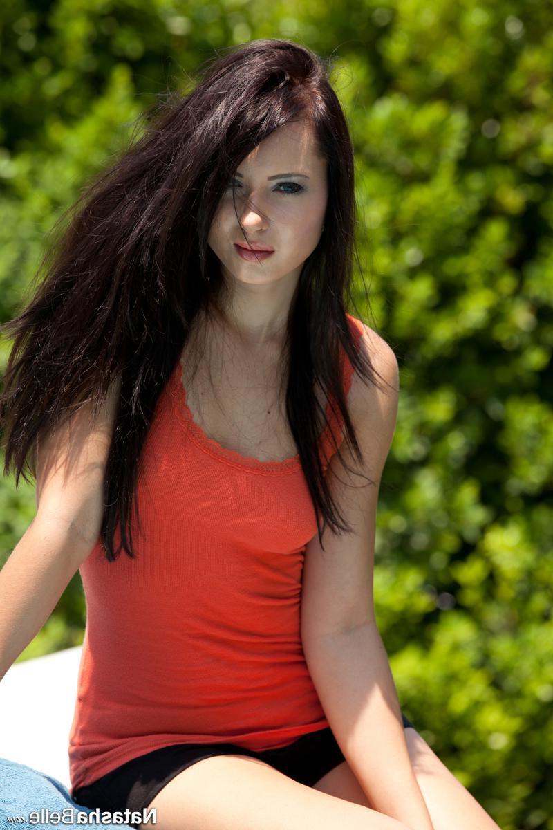 16P Beautiful teen girl Natasha Belle invites you to join her in the jacuzzi for some fun