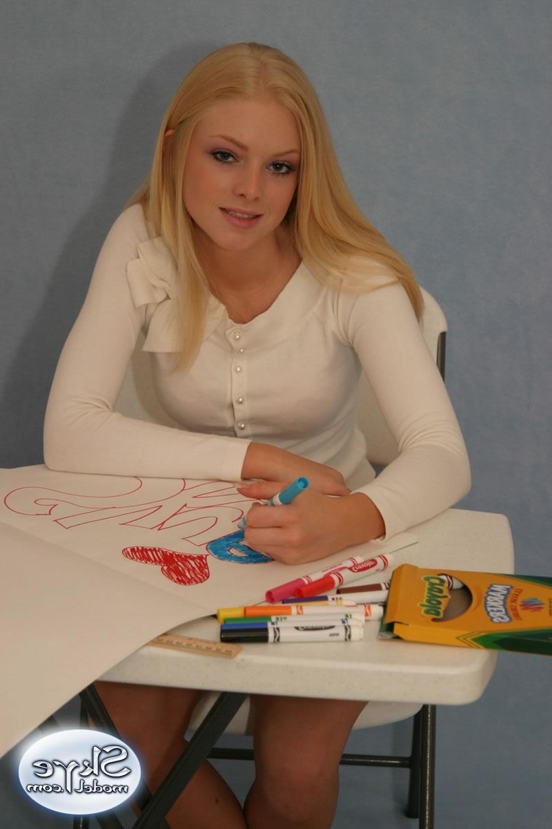 15P Skye playing a school girl