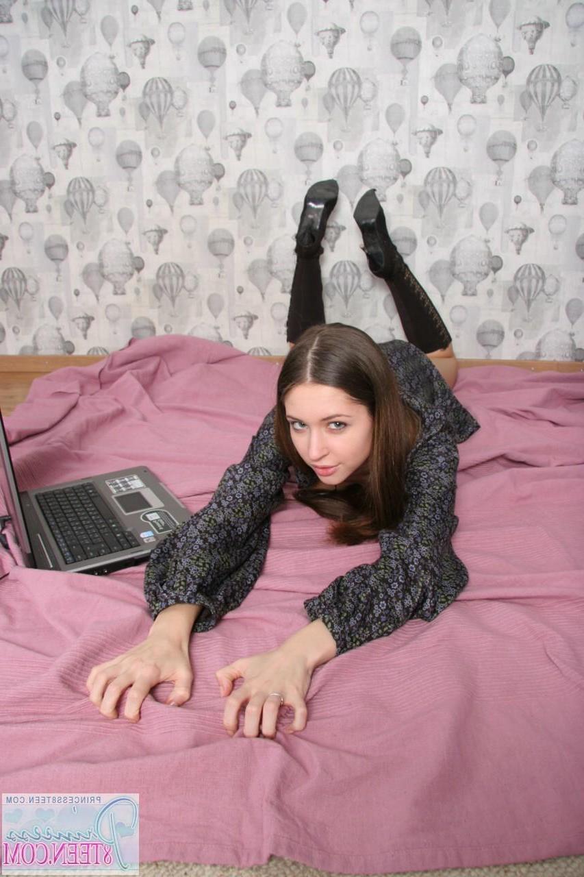 15P Pictures of teen hottie Princess 8Teen having fun with her laptop