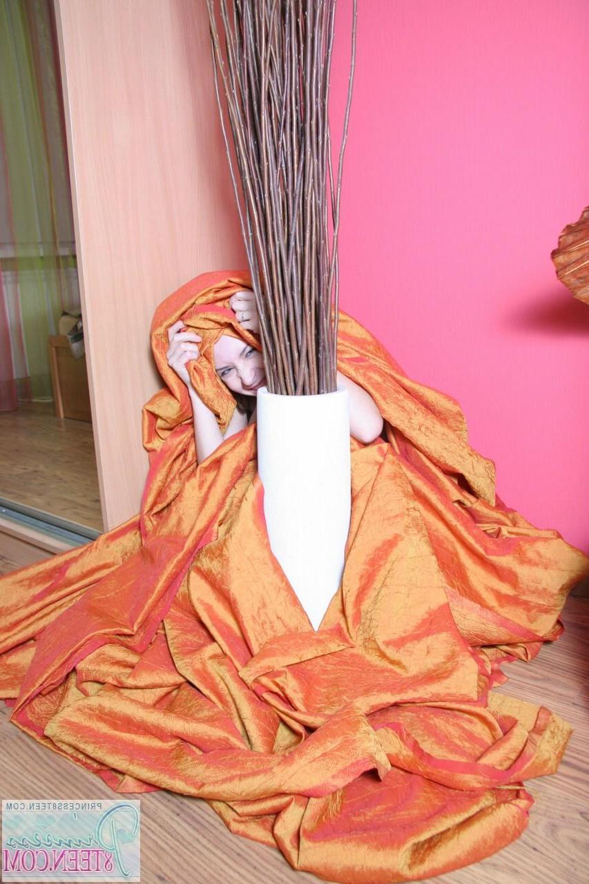 15P Pictures of teen cutie Princess 8Teen wearing only a silk blanket