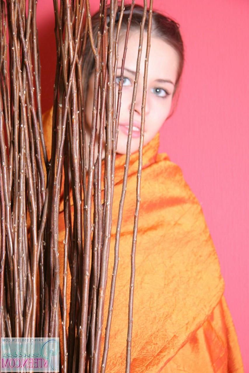 15P Pictures of teen cutie Princess 8Teen wearing only a silk blanket