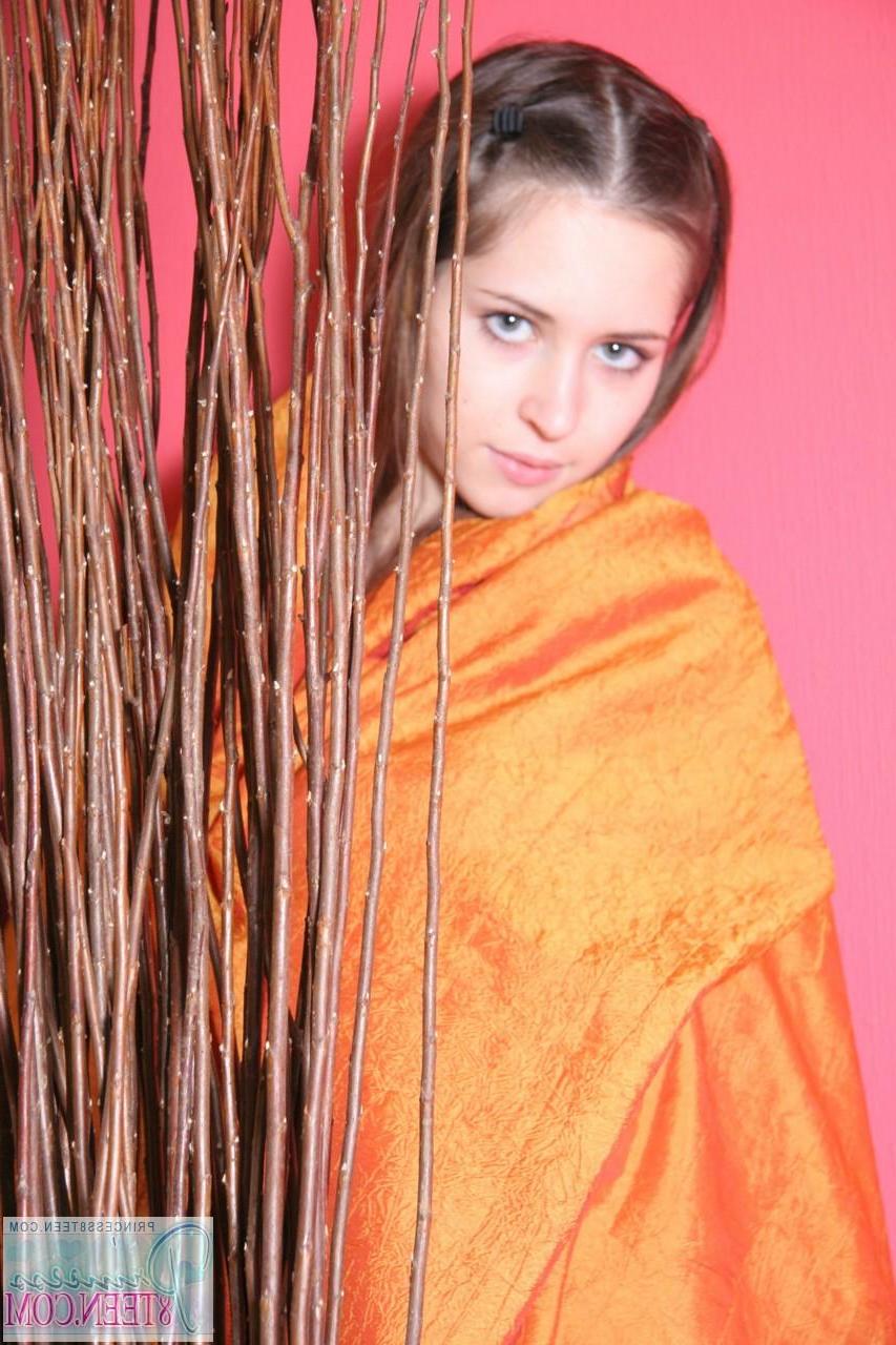 15P Pictures of teen cutie Princess 8Teen wearing only a silk blanket