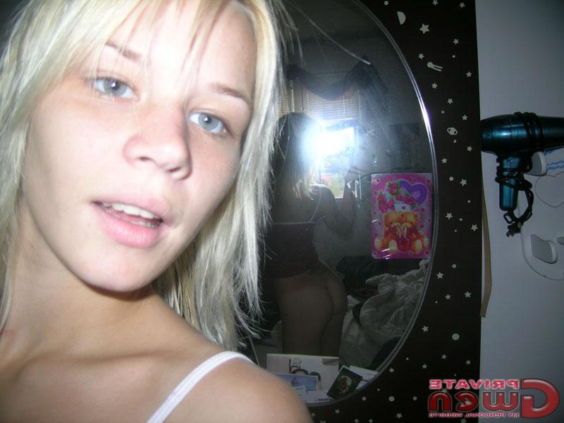 16P Self-shot pictures of Private Gwen in various places around her house