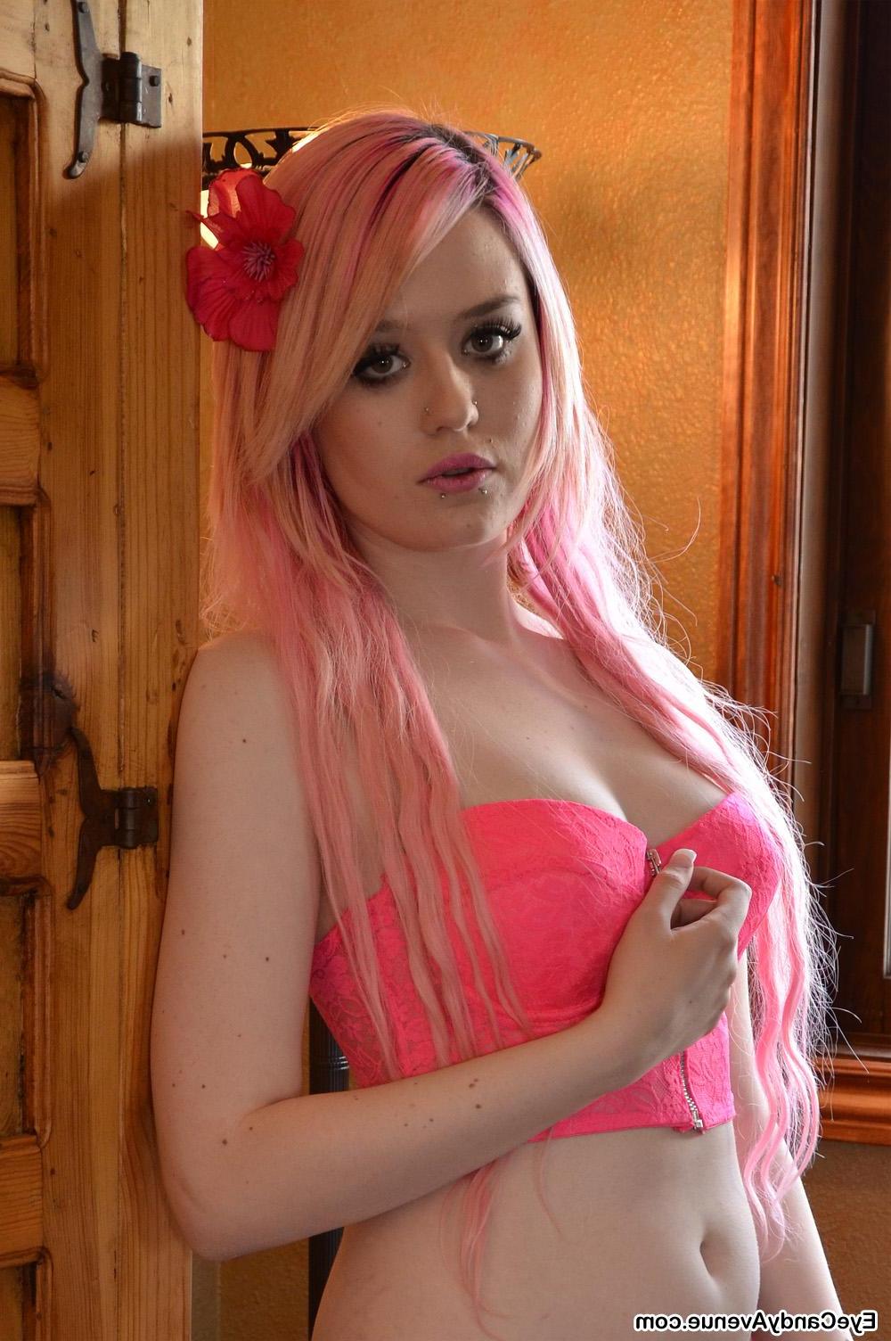 16P Hot emo girl Rin shows off all her pink just for you