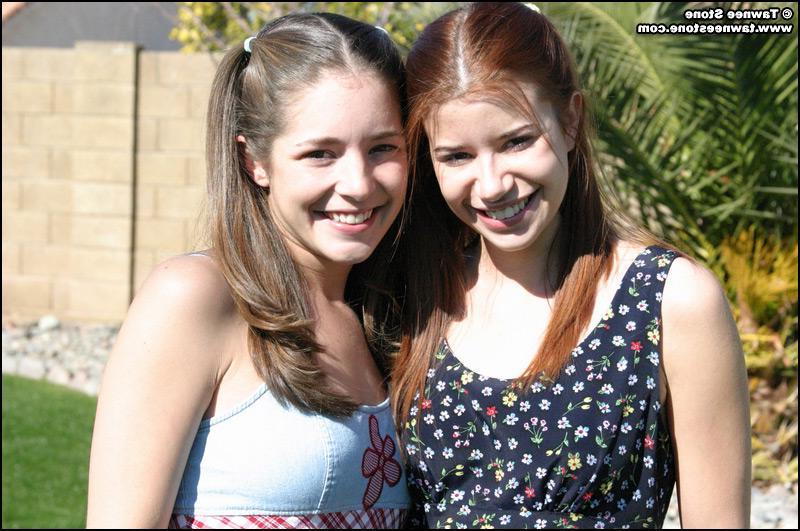 20P Pictures of two teen girls getting naked outside