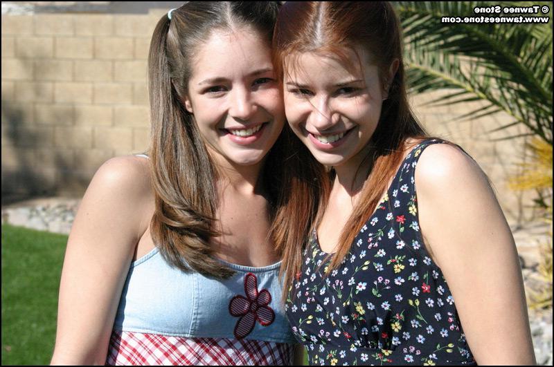 20P Pictures of two teen girls getting naked outside