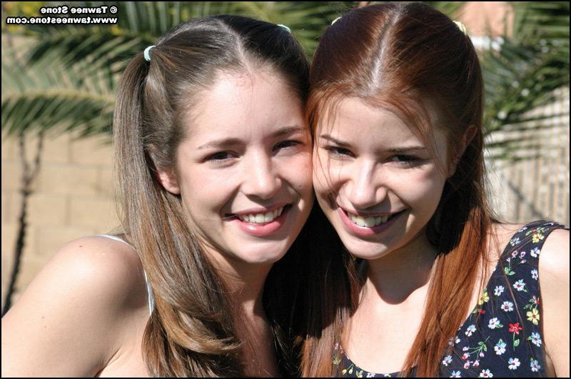 20P Pictures of two teen girls getting naked outside