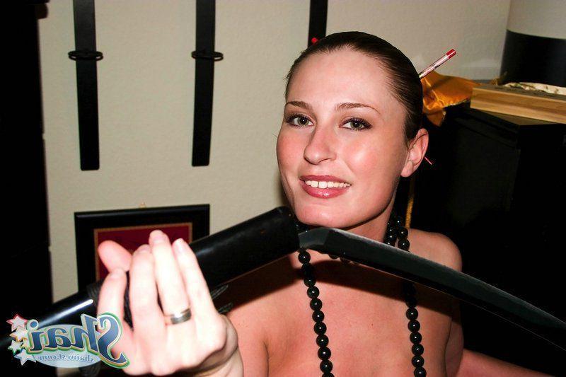 20P Pictures of teen girl Shai West being a hot samurai warrior