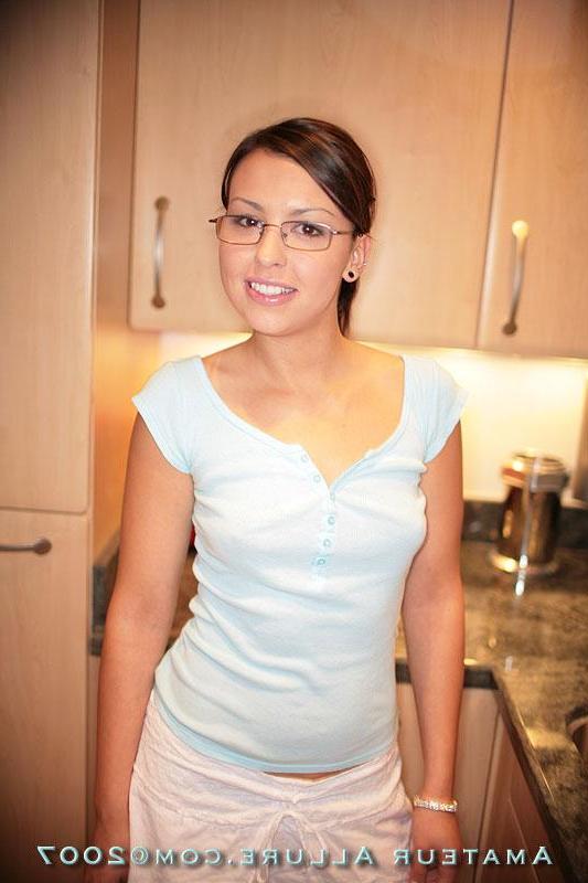 16P Eager teen cocksucker Talia eats a cumshot in the kitchen