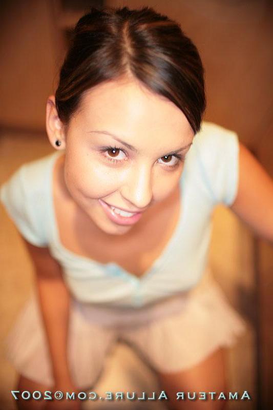 16P Eager teen cocksucker Talia eats a cumshot in the kitchen