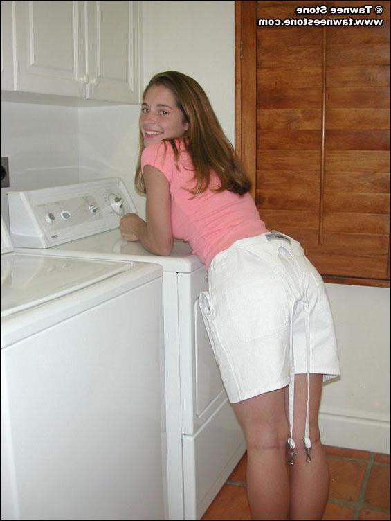 20P Pics of Tawnee Stone stripping in the laundry room