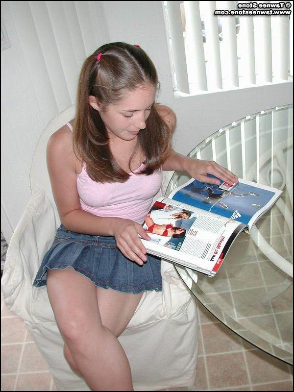 20P Pictures of teen chick Tawnee Stone stripping to her panties