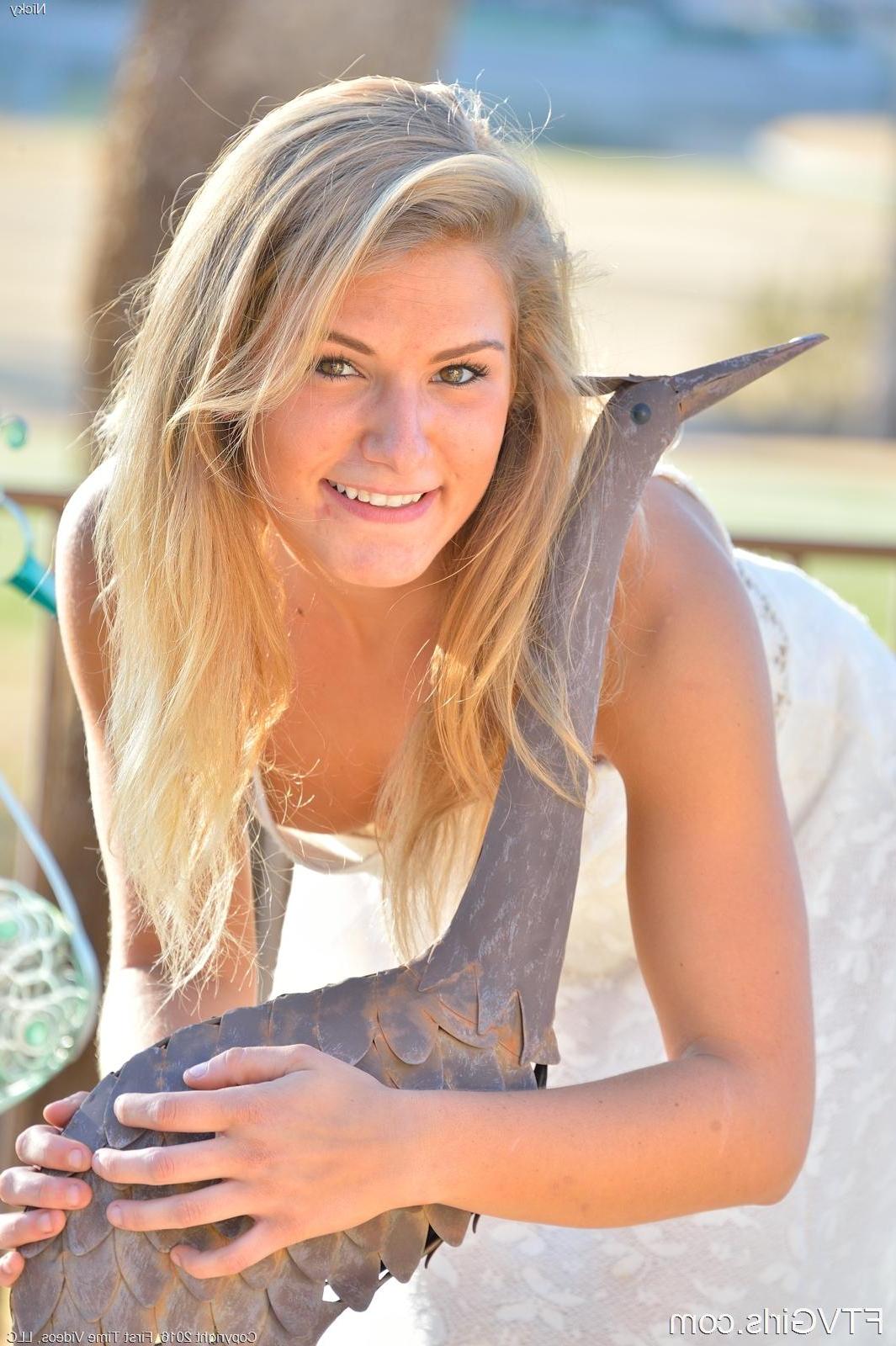 15P Blonde teen Nicky gets off with a baseball bat and a dildo