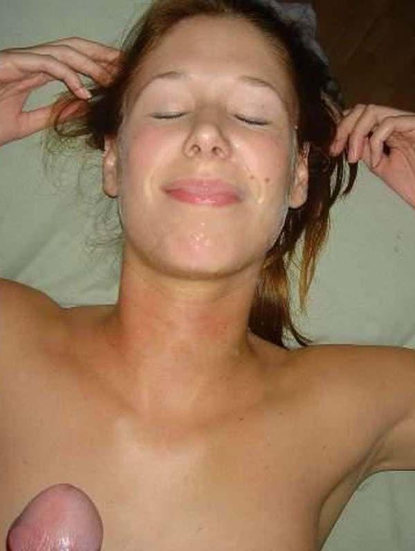 15P Pictures of a hot teen girl getting jizzed on