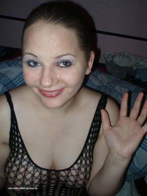 15P Pictures of a hot girlfriend getting jizzed on