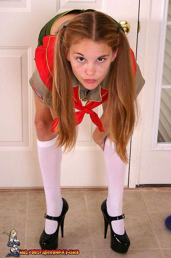 20P Pictures of teen hottie Emily being a naughty girl scout