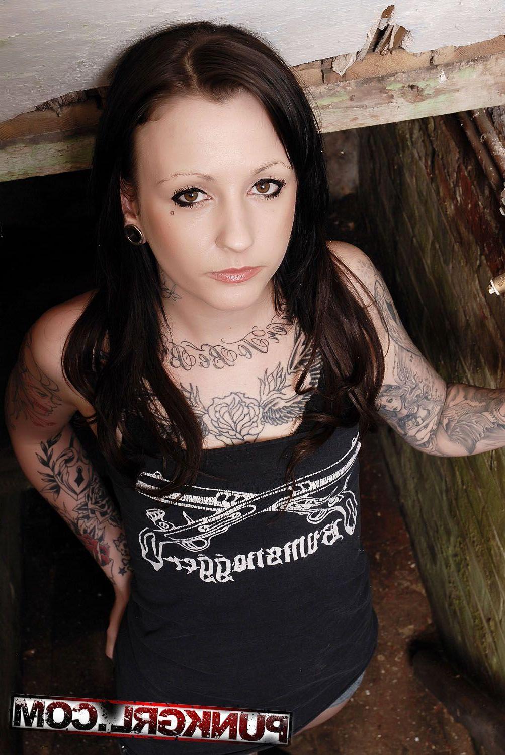20P Pictures of punk girl Sky B showing her teen tits